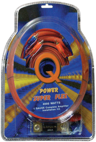 Qpower 0 Gauge Amp Kit Super Flex