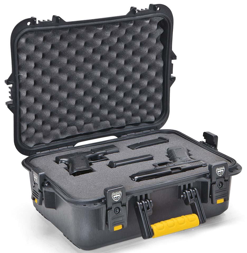 Plano All Weather Pistol-accessories Case Large Black W-yellow Latches-handle