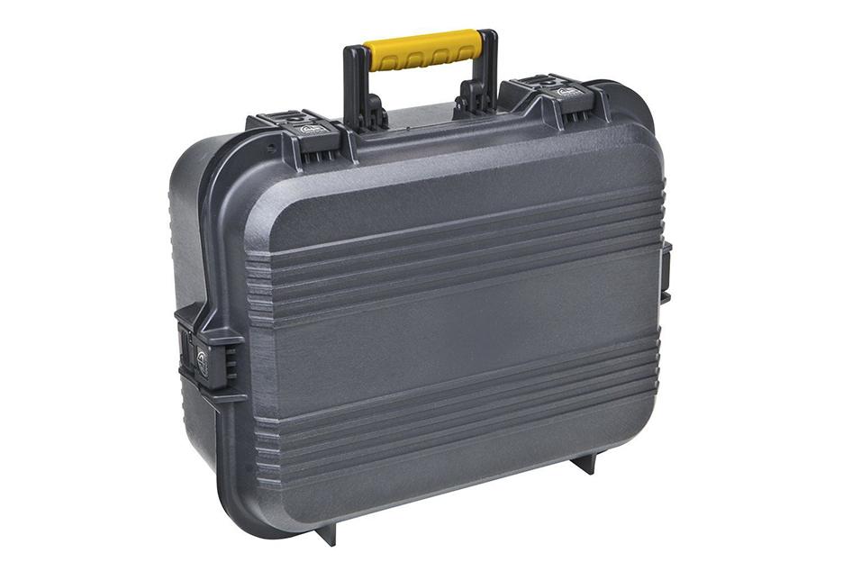 Plano All Weather Pistolaccessories Case Xtra Large Black W-yellow Latches-handle