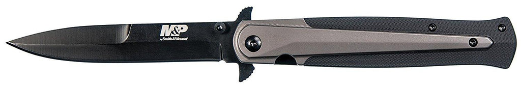 S&w M&p Mp301 8.66in Stainless Steel Folding Dagger  4in Clip Point Blade