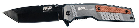 S&w M&p Mpbg52 Bodyguard 8.07in S.s Folding Knife 3.5in Tanto Point Serrated Blade