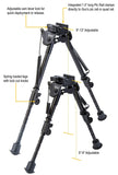 Caldwell Pic Rail Xla 6 Inch9 Inch Fixed Black Bipod