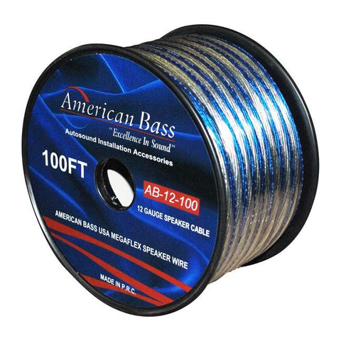 Speaker Wire 12ga. 100' Blue American Bass ** Ab12-100****ab280**