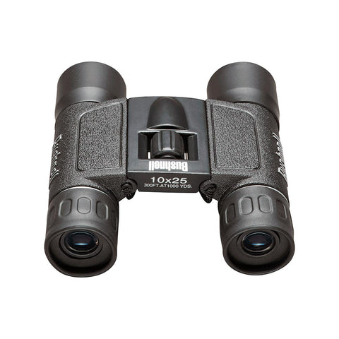 Bushnell Powerview 10x25mm Binoculars Black Roof Prism Compact Box