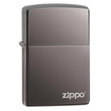 Zippo Windproof Lighter Black Ice Finish W-zippo Logoclassic Case