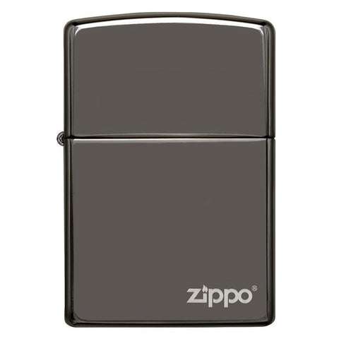 Zippo Windproof Lighter Black Ice Finish W-zippo Logoclassic Case