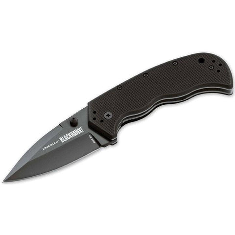 Blackhawk Crucible Ii Folding Knife Plain Edge Black