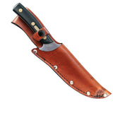 Old Timer Deerslayer Full Tang Fixed Blade Knife W-brown Leather Belt Sheath