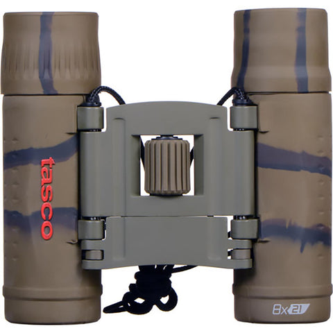 Tasco Essentials (roof) Binoculars - 8x 21mm Compact - Brown Camo