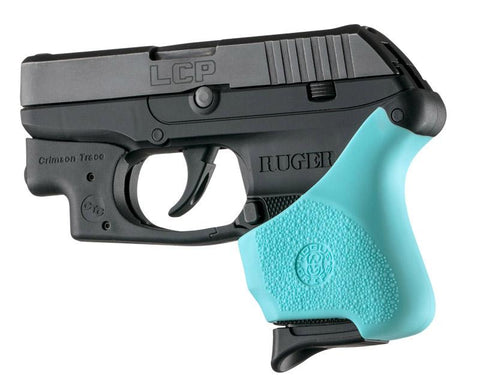 Hogue Hall Hybrid Ruger Lcp Crimson Trace Button Grip Sleeve Aqua