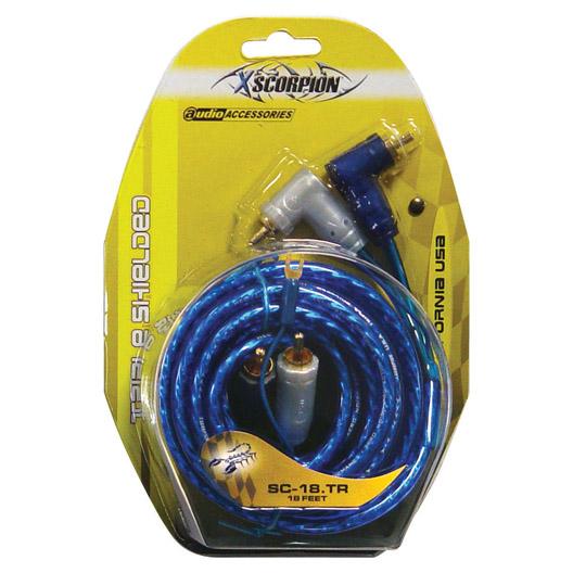 Rca Cable 18' Xscorpion Blue Triple Shielded W-remote Wire