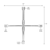 Oemtools 20563 4-way Folding Lug Nut Wrench  14"