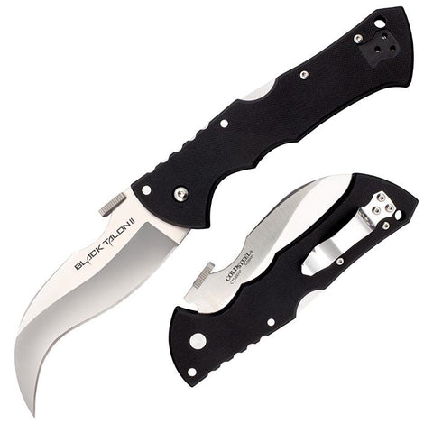 Cold Steel Hunting Folding Knife 4" Plain Blade G10 Handles Black