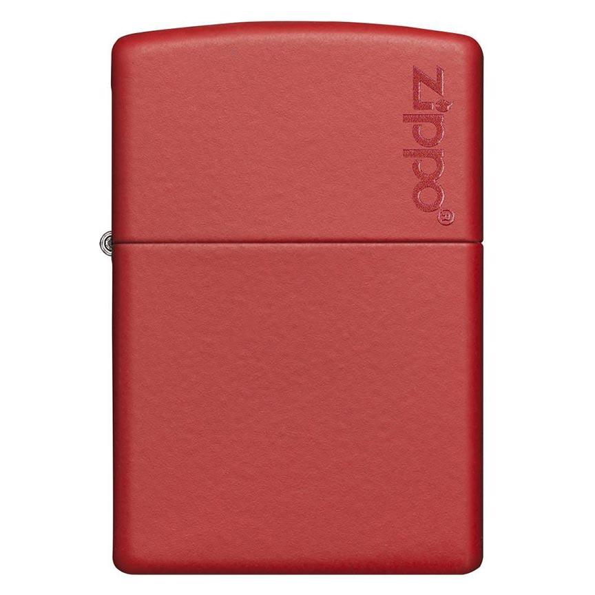 Zippo Windproof Lighter Red Matte W-zippo Logo