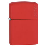 Zippo Windproof Lighter Red Matte W-zippo Logo