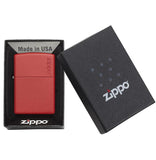 Zippo Windproof Lighter Red Matte W-zippo Logo