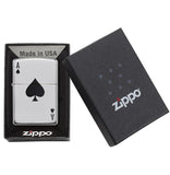 Zippo Windproof Lighter Simple Spade Design High Polish Chrome