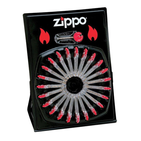 Zippo Windproof Lighter Flints - Display Wheel (24 Dispensers Per Card 6 Flints Per Dispenser)