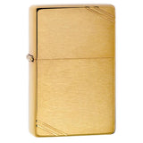 Zippo Windproof Lighter Vintage Brushed Brass W-slashes