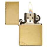 Zippo Windproof Lighter Vintage Brushed Brass W-slashes