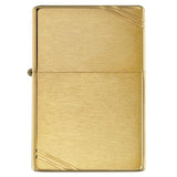 Zippo Windproof Lighter Vintage Brushed Brass W-slashes