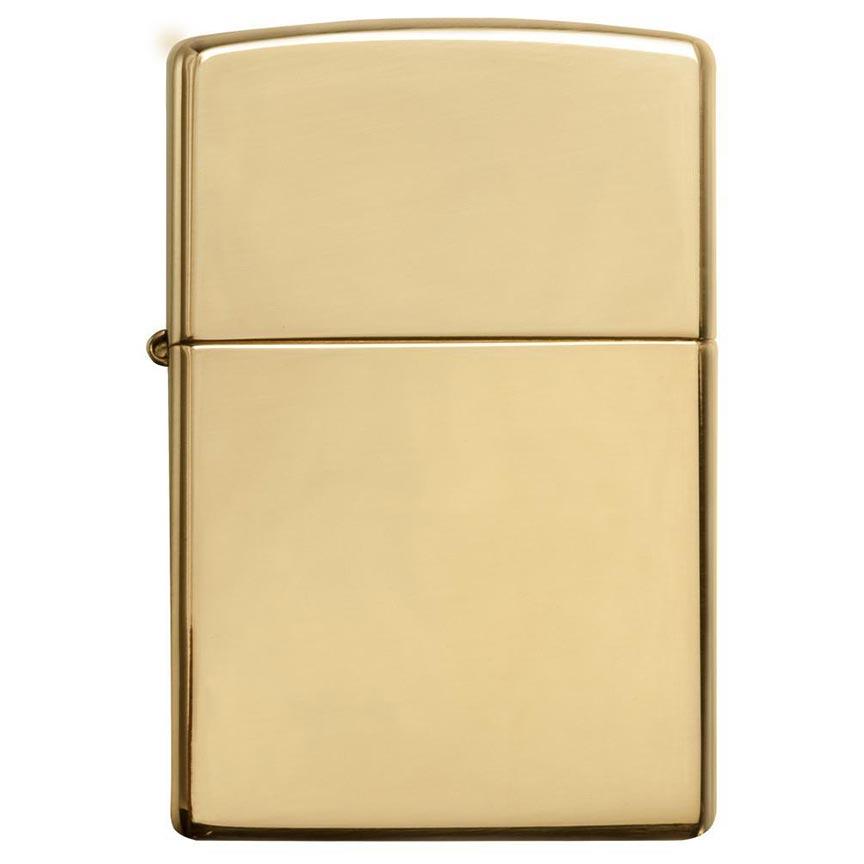 Zippo Windproof Lighter High Polish Brass W-o Solid Brass Engravedhigh Polish Brass