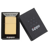 Zippo Windproof Lighter High Polish Brass W-o Solid Brass Engravedhigh Polish Brass