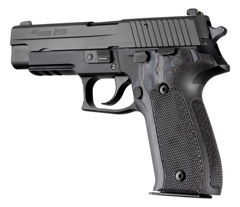 Hogue Sig Sauer P226 Da Sa Checkered G10 Gmascus Black-gray