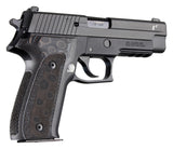 Hogue Sig Sauer P226 Da Sa Checkered G10 Gmascus Black-gray