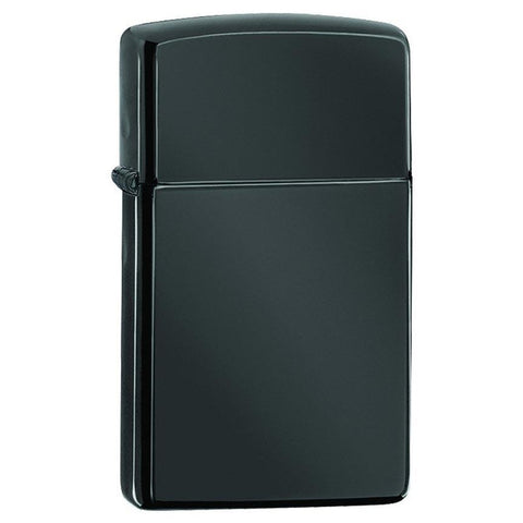 Zippo Windproof Lighter Ebony Finish Slim Case