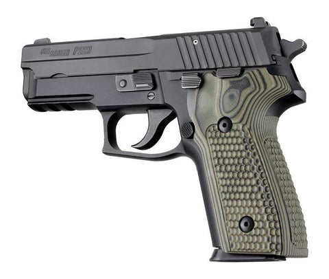 Hogue Sig Sauer P228 P229 Da Sa Piranha G10 Gmascus Green Lava