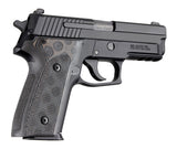 Hogue Sig Sauer P228 P229 Da Sa Checkered G10 Gmascus Blackgrey