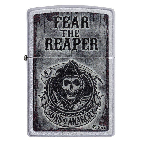 Zippo Windproof Lighter Sons Of Anarchy Satin Chrome Finish