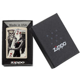 Zippo Windproof Lighter Skull King Queen Beauty Cream Matte Finish