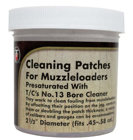 Tc Presaturated Cleaning Patches Number 13 Bore Cleaner Jar Of 100 2 1-2 Inch