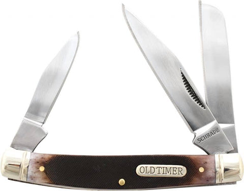 Old Timer Everlastingly Sharp Genuine Bone Middleman Folding Pocket Knife