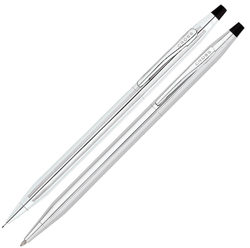 Cross Classic Century Lustrous Chrome Pen And Pencil Set