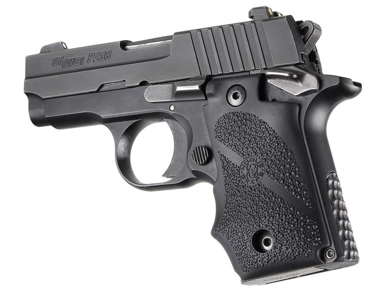 Hogue Sig Sauer P238 Rubber Gripfinger Grooves Black