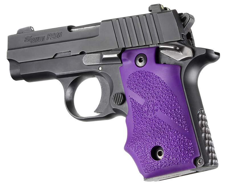 Hogue Sig Sauer P238 Rubber Gripfinger Grooves Purple