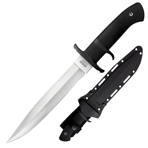 Cold Steel Oss Subhilt Fighter 8-1-4" Double Edge Fixed Blade Kraton Handle (secure-ex Sheath)