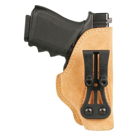 Blackhawk Leather Suede Leather Tuckable Holster Brown Right Hand Sz 02