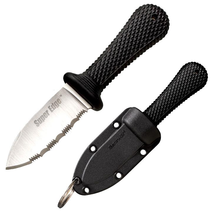 Cold Steel Super Edge Serrated Secure-ex Sheath Knife Black-silver