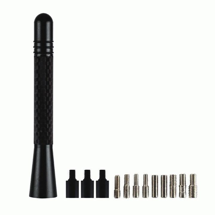 Metra - 4" Black Carbon Fiber Antenna Mast With Adapters Kit