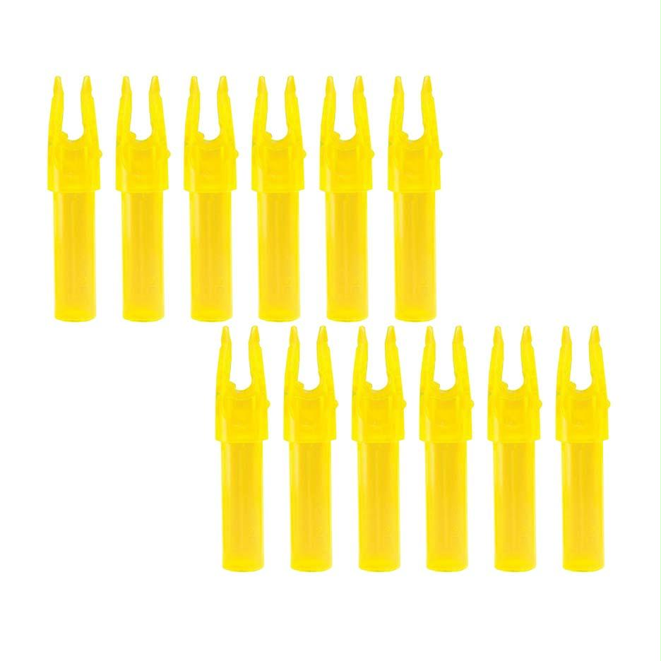 Carbon Express Launchpad Precision Nocks - .244 Diameter - Clear Yellow - 12 Pack