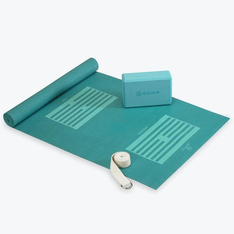 Gaiam Yoga For Beginners Kit Blue