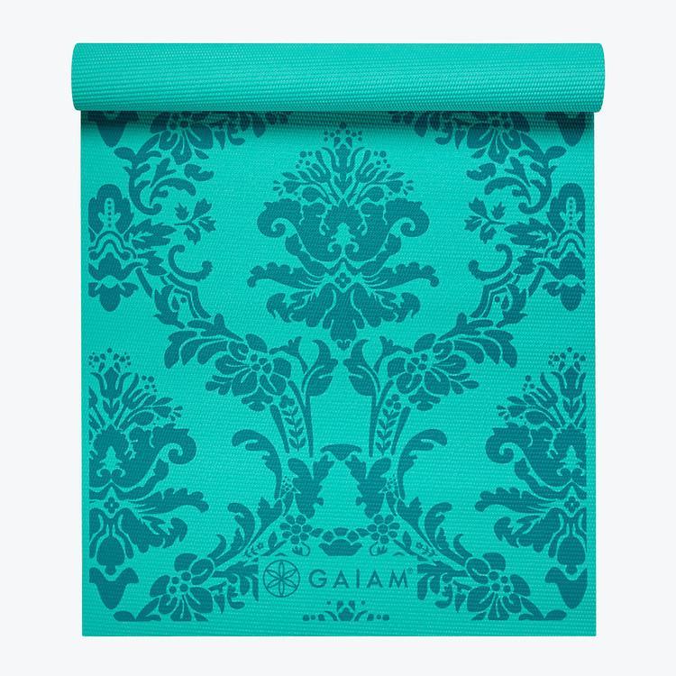 Gaiam Neo Baroque Print Yoga Mat 3mm Blue