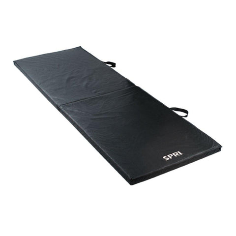 Spri Folding Exercise Mat 60" X 24" X 2"  Black