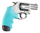 Hogue S&w J Frame Round Butt Rubber Monogrip Aqua