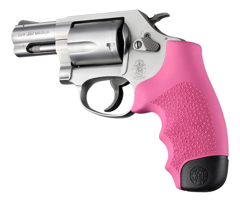 Hogue S&w J Frame Round Butt Rubber Monogrip Pink