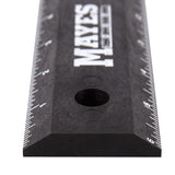 Mayes 48 Inch Magnetic Poly Level Rule W- Vials Black